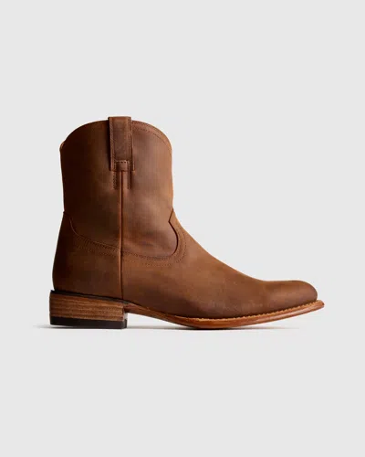 Quince Men's Crafted Leather Western Zip Boot In Brown