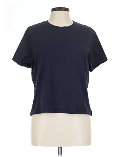 Pre-owned Quince Short Sleeve T-shirt In Blue