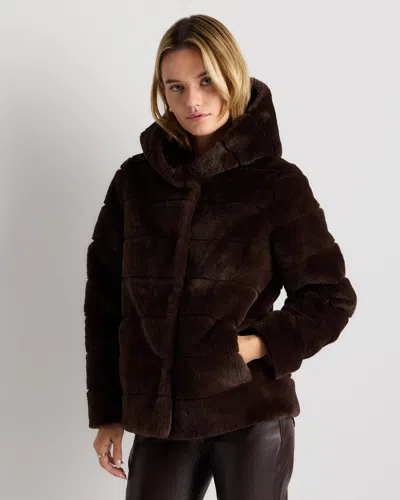 Quince Women's Hooded Faux Fur Jacket