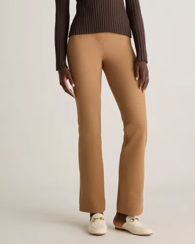 Quince Women's Ultra-stretch Ponte Bootcut Pants In Roasted Pecan