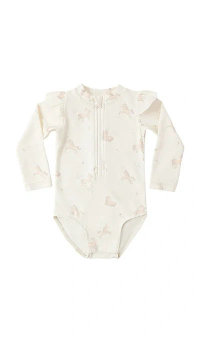 Quincy Mae Byron Rashguard One Piece In Unicorns