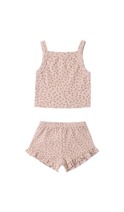 Quincy Mae Evie Tank & Shortie Set In Posy