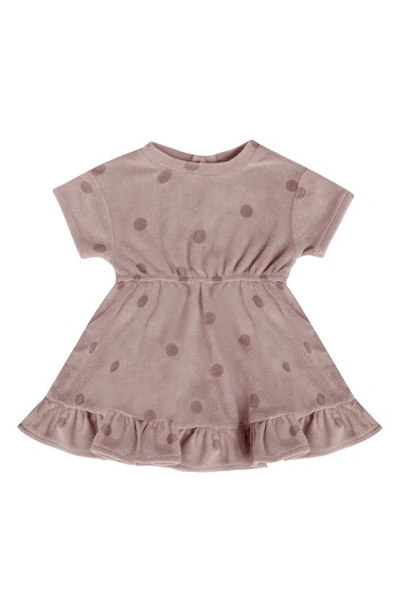 Quincy Mae Babies'  Kids' Dot Terry Dress In Lilac
