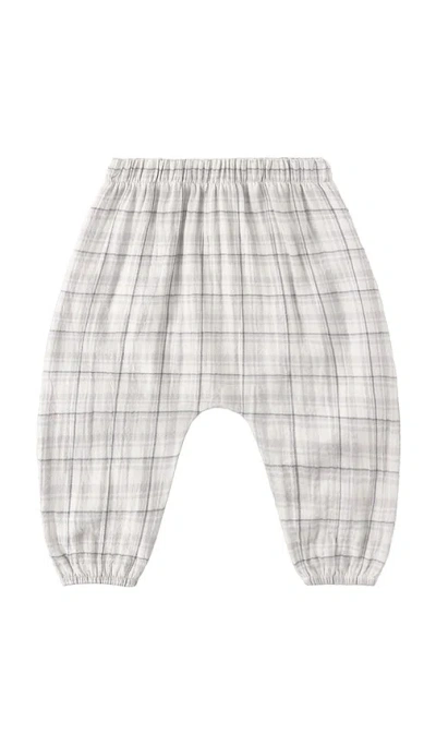 Quincy Mae Woven Pant In Blue Plaid