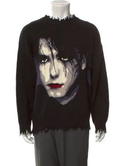 Pre-owned R13 Graphic Print Crew Neck Pullover In Black