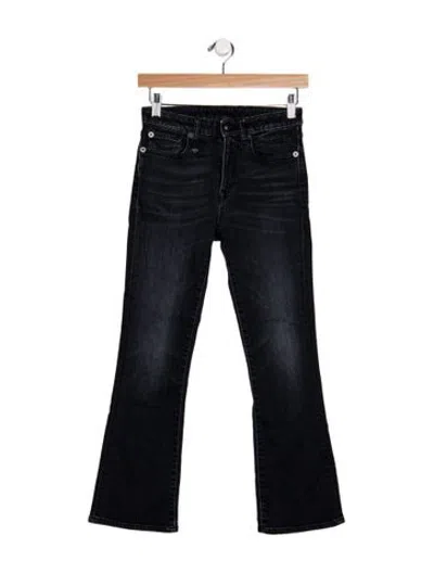 Pre-owned R13 High-rise Flared Jeans In Black