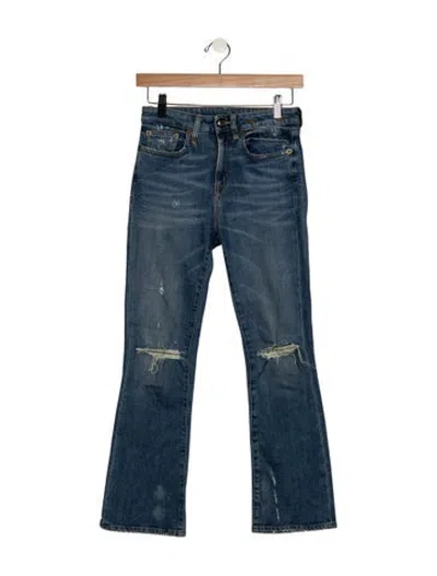 Pre-owned R13 High-rise Flared Jeans In Blue