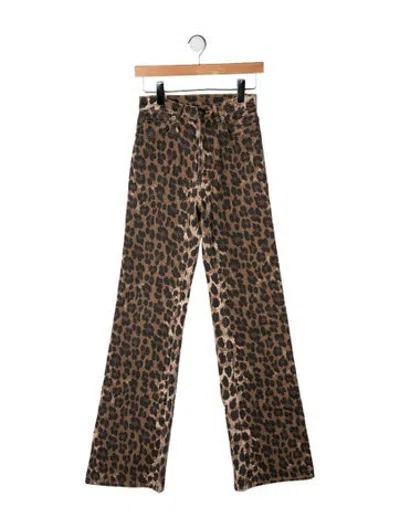 Pre-owned R13 High-rise Flared Jeans In Brown