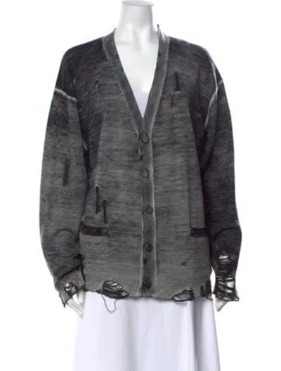 Pre-owned R13 Merino Wool V-neck Sweater In Grey