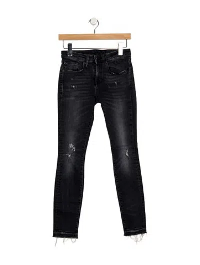 Pre-owned R13 Mid-rise Skinny Leg Jeans In Black