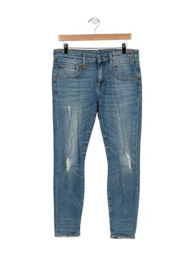 Pre-owned R13 Mid-rise Skinny Leg Jeans In Blue