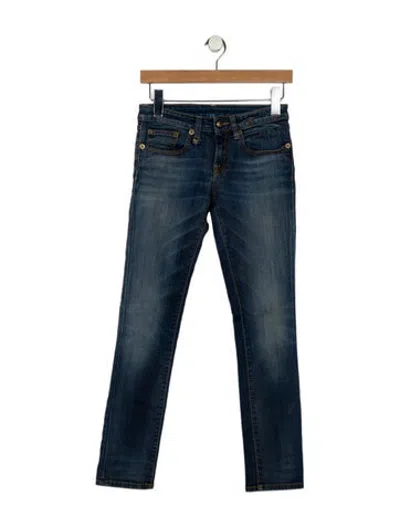 Pre-owned R13 Mid-rise Skinny Leg Jeans In Blue