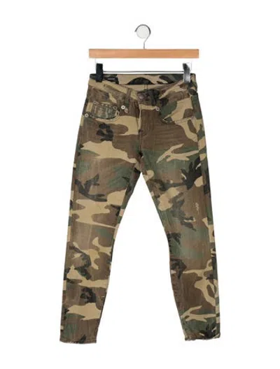 Pre-owned R13 Mid-rise Skinny Leg Jeans In Green