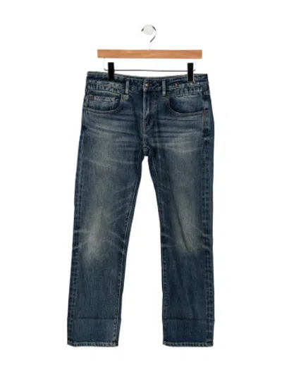 Pre-owned R13 Mid-rise Straight Leg Jeans In Blue