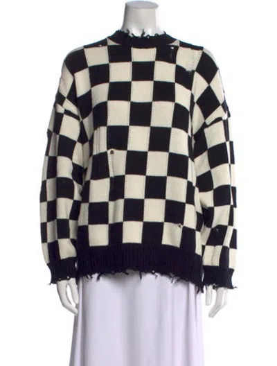 Pre-owned R13 Plaid Print Crew Neck Sweater In Neutrals