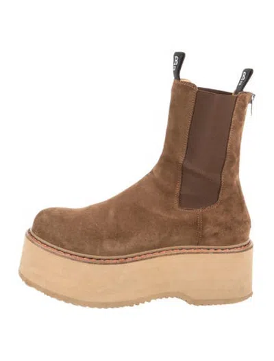 Pre-owned R13 Suede Chelsea Boots In Brown