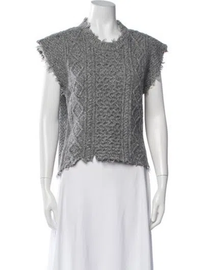 Pre-owned R13 Wool Crew Neck Sweater In Grey/silver