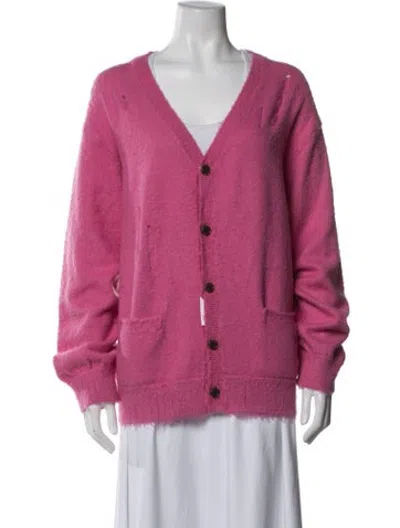 Pre-owned R13 Wool V-neck Sweater In Pink