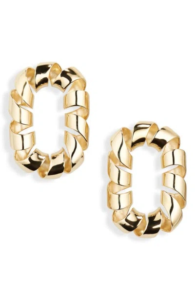 Rabanne Extralarge Link Twist Earrings In Gold