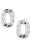 Rabanne Extralarge Link Twist Earrings In P040 Silver