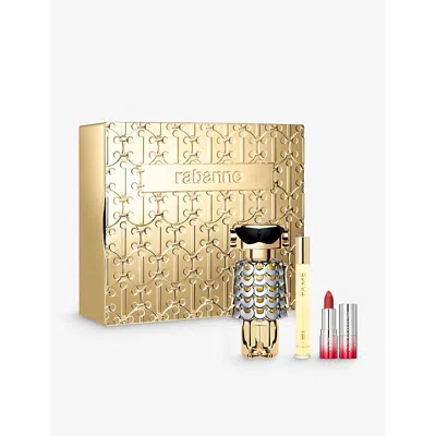 Rabanne Fame Eau De Parfum, Travel Spray And Famous Miniature Lipstick Gift Set