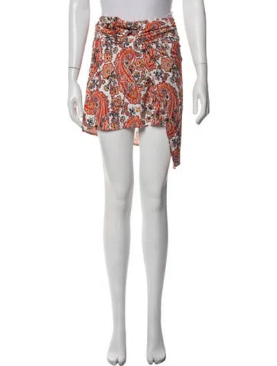 Pre-owned Rabanne Paisley Print Mini Skirt In Black