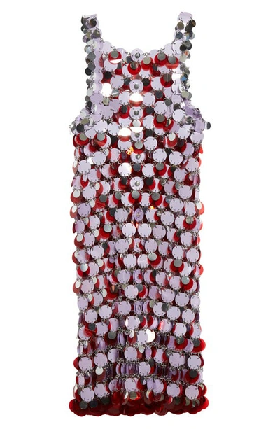 Rabanne Sleeveless Sequin Minidress In Lilac
