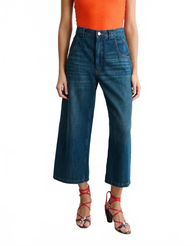 Rachel Comey Carpen Denim Cropped Leg Pant In Muddy Indigo In Multi