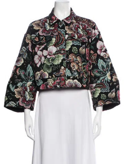 Pre-owned Rachel Comey Floral Print Jacket In Black