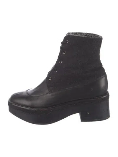 Pre-owned Rachel Comey Leather Lace-up Boots In Black