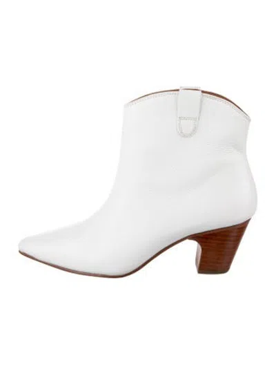 Pre-owned Rachel Comey Leather Western Boots In White