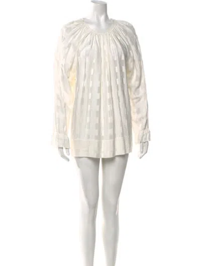 Pre-owned Rachel Comey Patterned Mini Dress In White