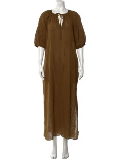 Pre-owned Rachel Comey Printed Long Dress In Brown