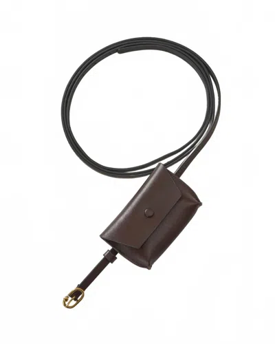 Rachel Comey Women's Double Wrap Hamcon Belt With Pouch In Auburn In Brown