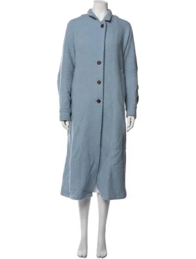Pre-owned Rachel Comey Wool Patterned Coat In Blue
