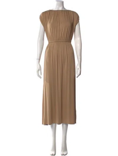 Pre-owned Rachel Pally Bateau Neckline Long Dress In Neutrals