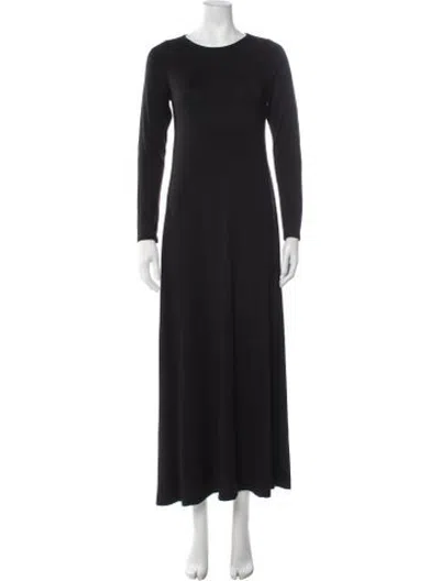 Pre-owned Rachel Pally Crew Neck Long Dress In Black