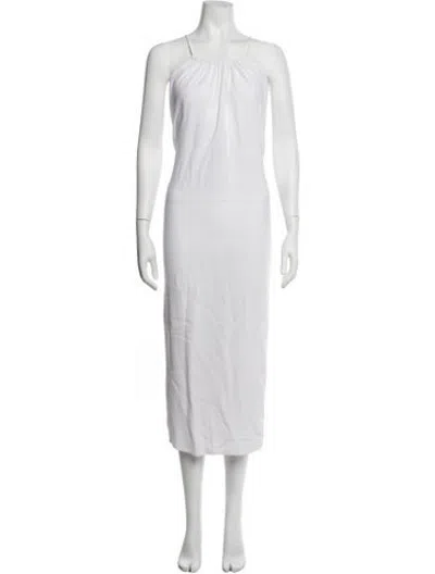 Pre-owned Rachel Pally Halterneck Midi Length Dress W/ Tags In White