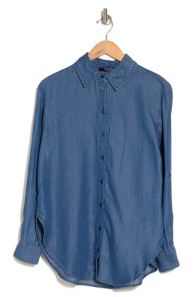 Rachel Rachel Roy Denim Tencel® Lyocell Tunic In Natural Blue