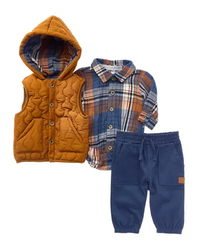 Rachel Zoe Kids' 3pc Vest Set In Brown