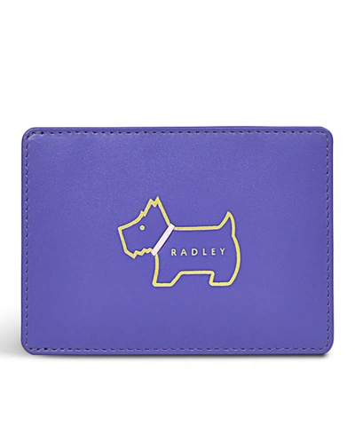 Radley London Heritage Dog Outline Small Leather Travel Cardholder In Aurora