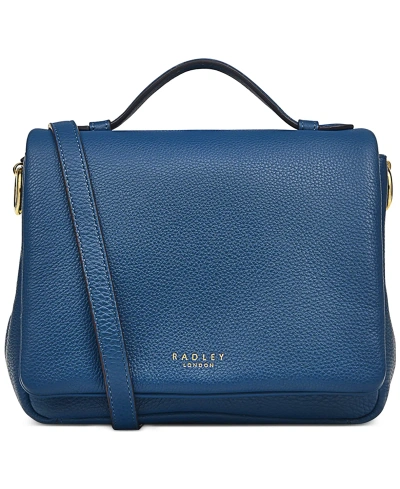 Radley London Weston Street Small Leather Flapover Crossbody In Deepsea