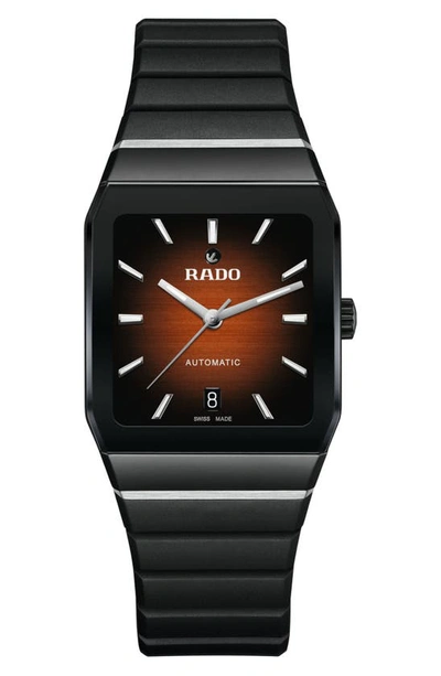 Rado Anatom Automatic Bracelet Watch, 32.5mm In Black/ Orange