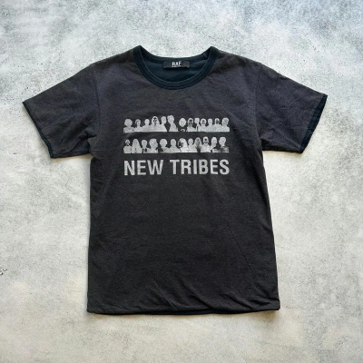 Pre-owned Raf By Raf Simons X Raf Simons “new Tribes” Reversible T-shirt In Black/gray
