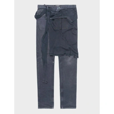 Pre-owned Raf Simons Aw04 'waves' Zombie Pants In Black