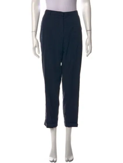 Pre-owned Raffaello Rossi Straight Leg Pants In Blue