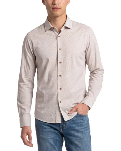 Raffi Micro Print Shirt In Neutral