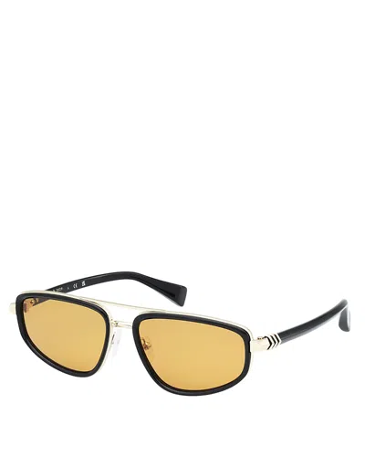 Rag & Bone Bianca Pilot Sunglasses, 57mm In Gold
