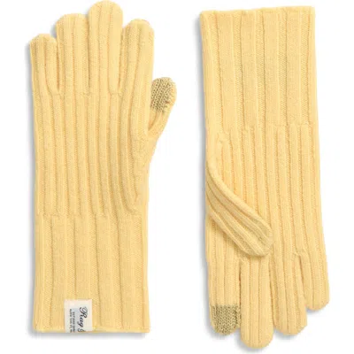 Rag & Bone Cassidy Cashmere Tech Gloves In Yellow