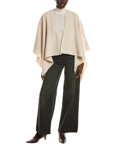 Rag & Bone Joni Waffle Wool Poncho In Neutral